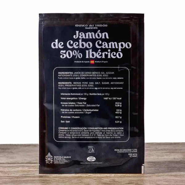 Jamón de Cebo Campo 50% Ibérico loncheado - Imagen 4