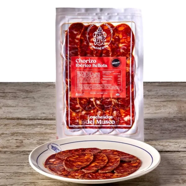 Chorizo ibérico de bellota loncheado del Museo del Jamón
