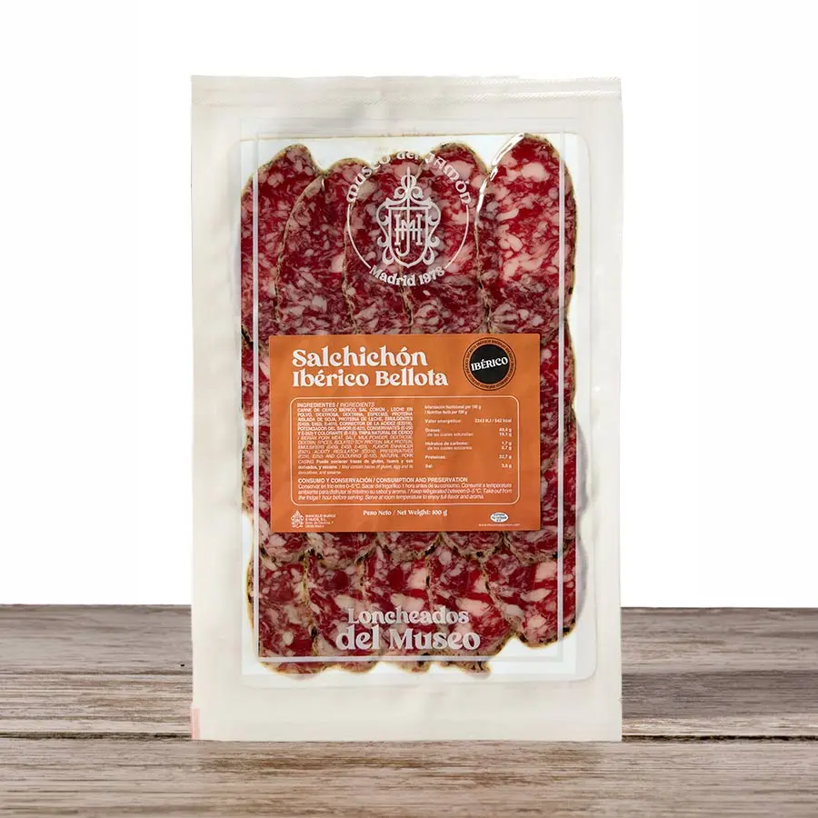 Salchichón ibérico de bellota loncheado del Museo del Jamón