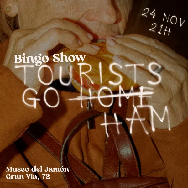 Promoción del Bingo Show "Tourist Go Ham" en el Museo del Jamón, Gran Vía